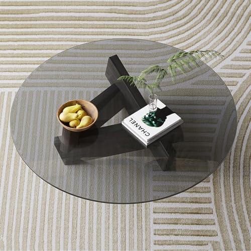Round Glass Coffee Table 32"