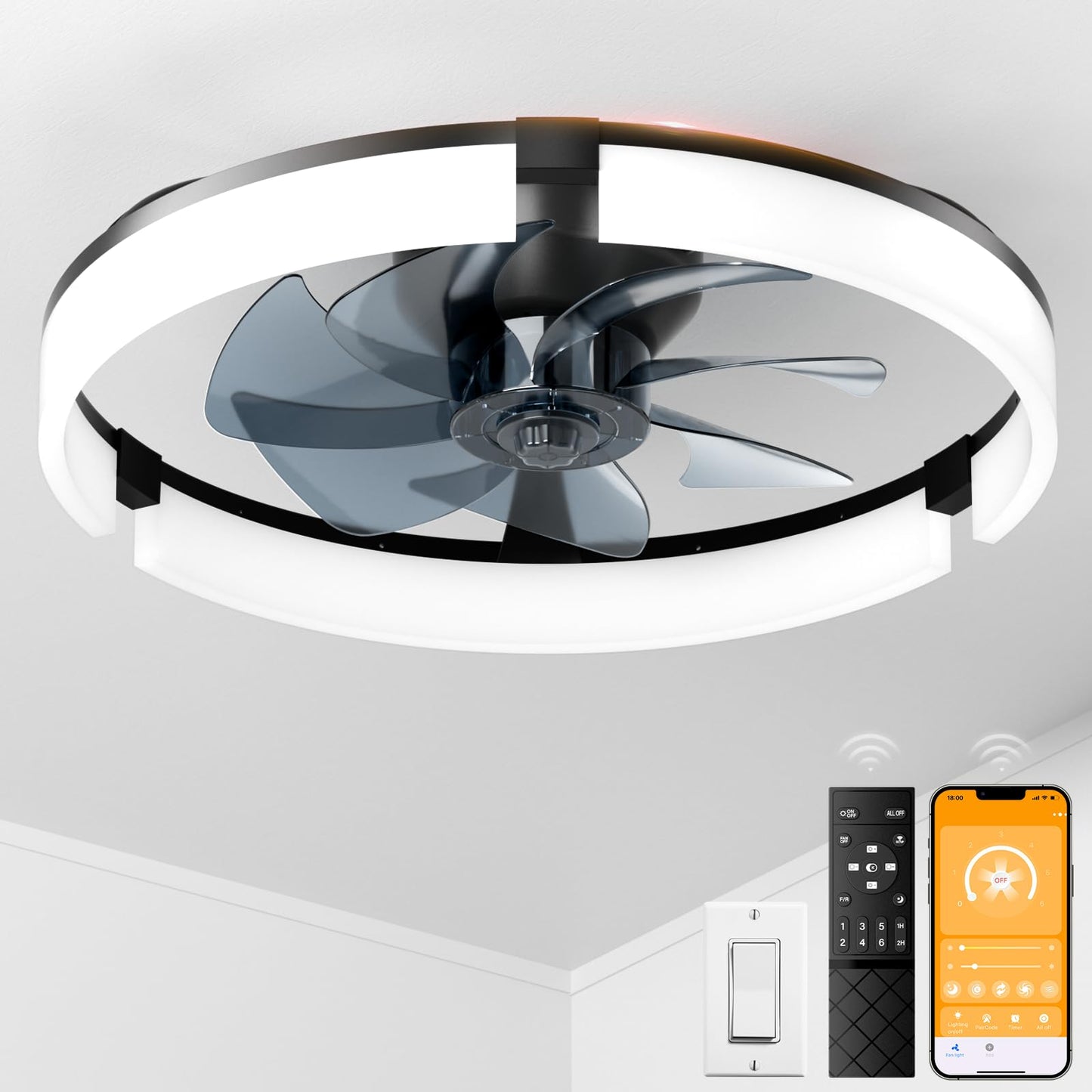 20" LED Ceiling Fan with Remote