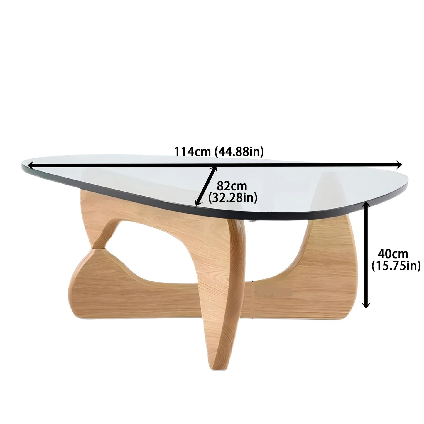 EASYSOUL 32" Glass Coffee Table