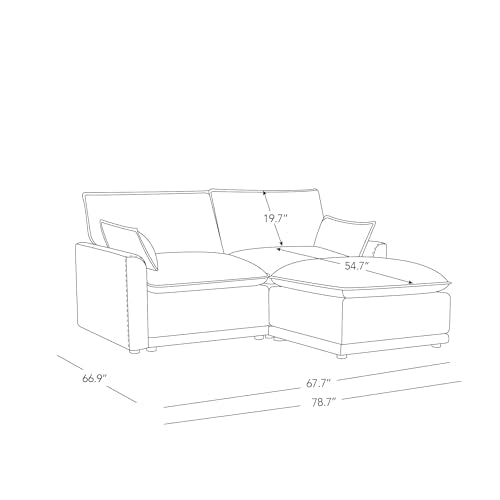CHITA 6-Seater U Sofa – Cream