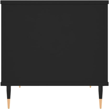 Black Wood & Metal Coffee Table