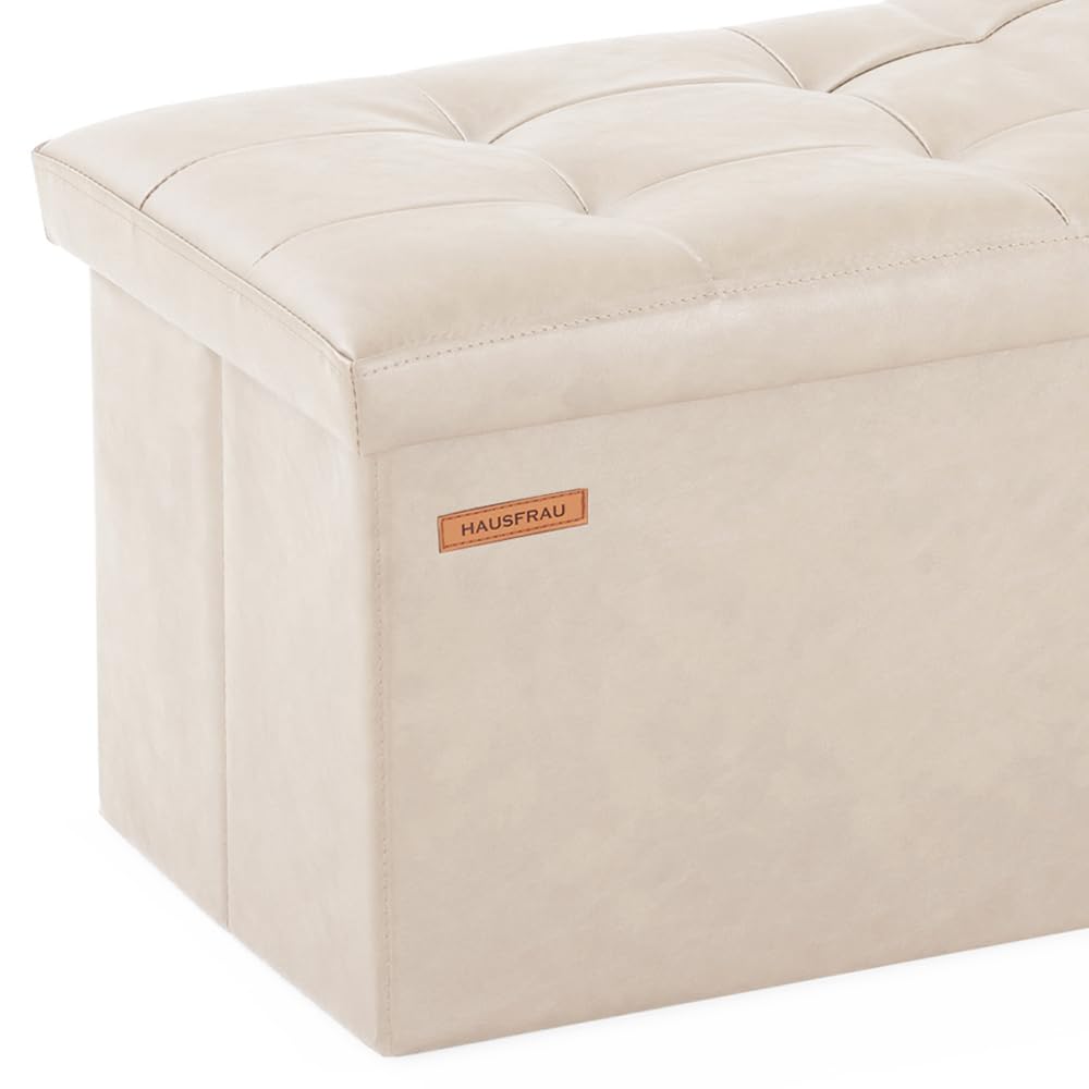 HAUSFRAU 31.5" Storage Ottoman Bench