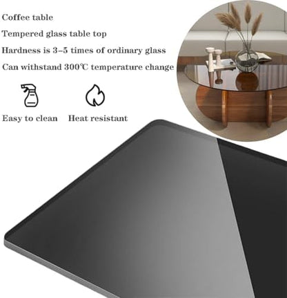 Round Glass Coffee Table 32"