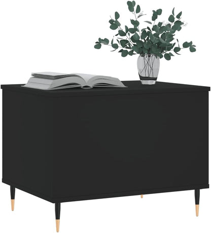 Black Wood & Metal Coffee Table