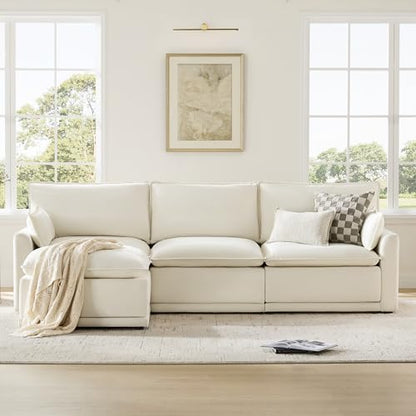 CHITA 6-Seater U Sofa – Cream