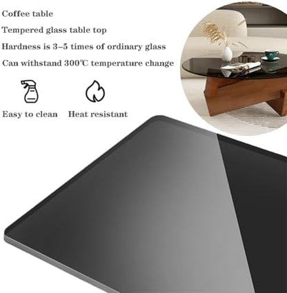 Round Glass Coffee Table 32"