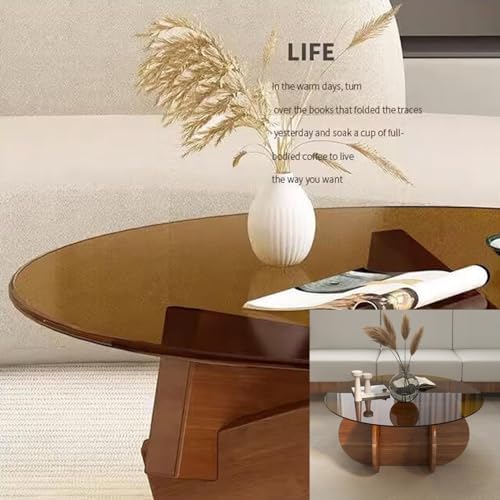 Round Glass Coffee Table 32"