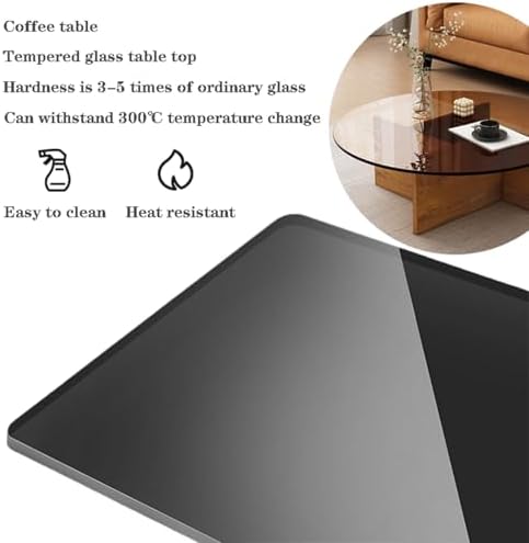 Round Glass Coffee Table 32"