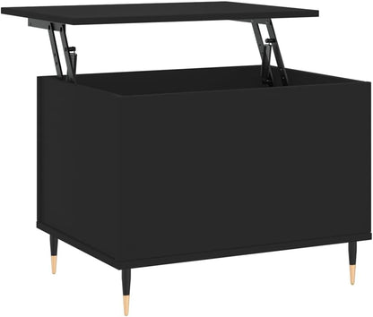 Black Wood & Metal Coffee Table