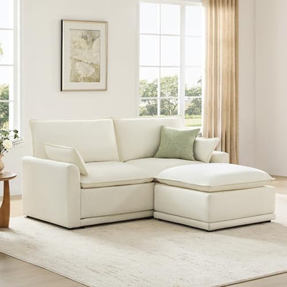 CHITA 6-Seater U Sofa – Cream