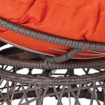 OSP Swivel Papasan Chair White