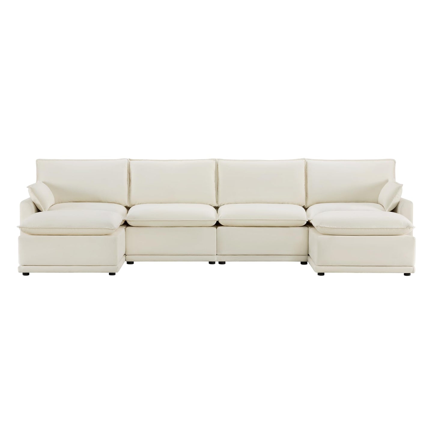 CHITA 6-Seater U Sofa – Cream