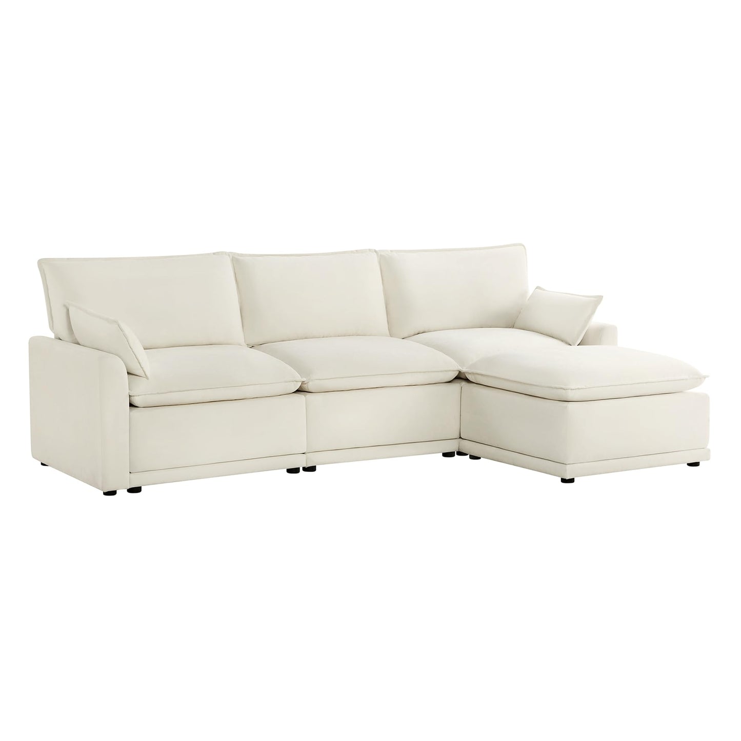 CHITA 6-Seater U Sofa – Cream