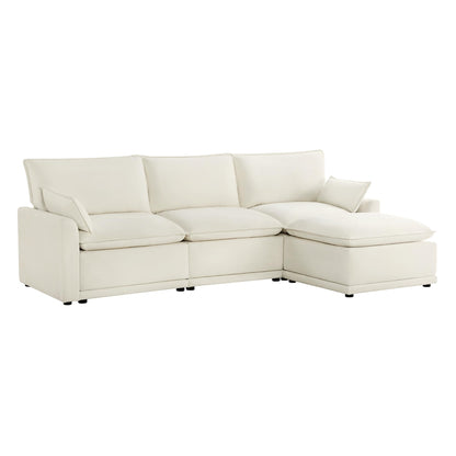 CHITA 6-Seater U Sofa – Cream