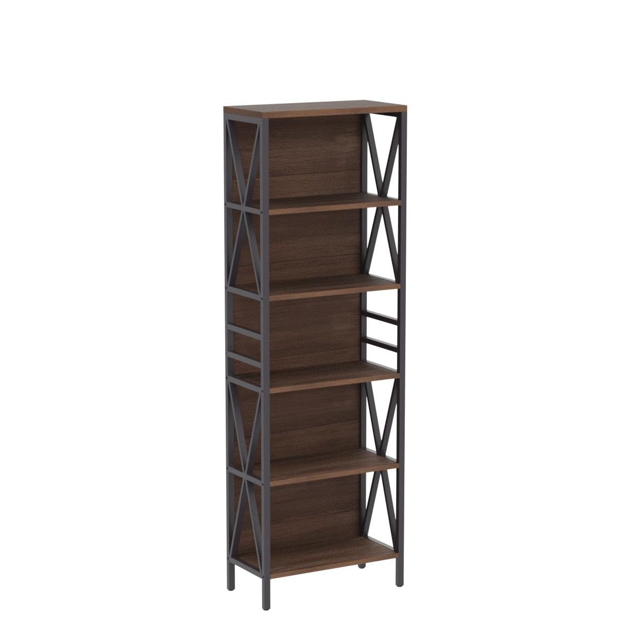 HOMISSUE 7-Tier Rustic Bookshelf