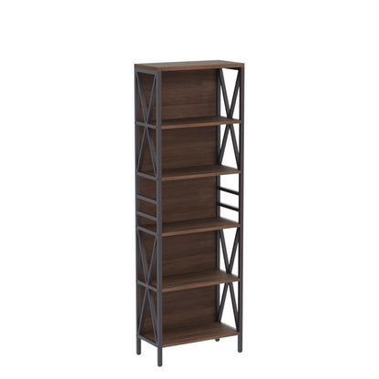 HOMISSUE 7-Tier Rustic Bookshelf