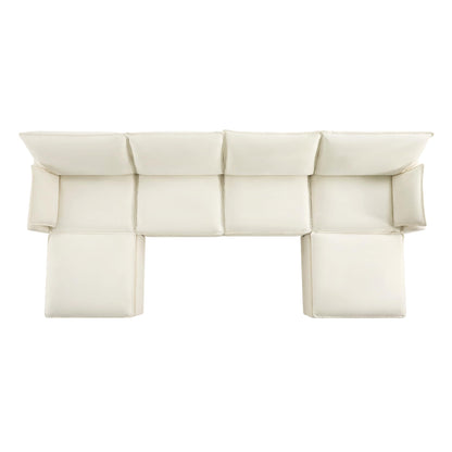 CHITA 6-Seater U Sofa – Cream