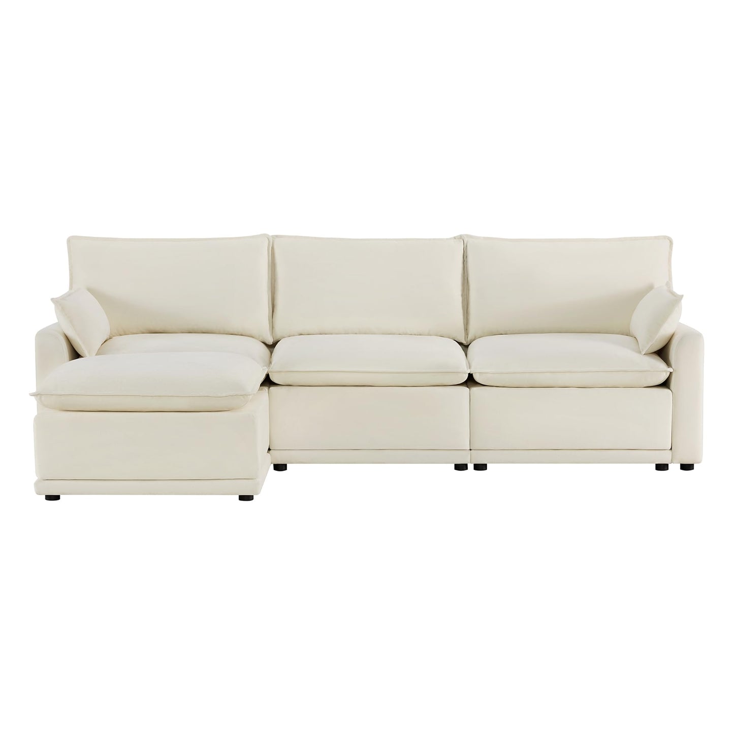 CHITA 6-Seater U Sofa – Cream