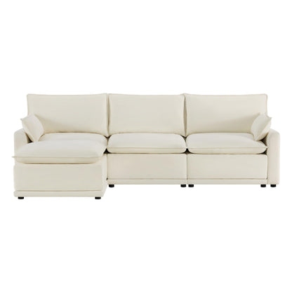 CHITA 6-Seater U Sofa – Cream