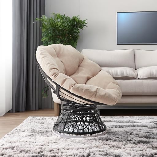 Bme 40" Papasan Swivel Chair