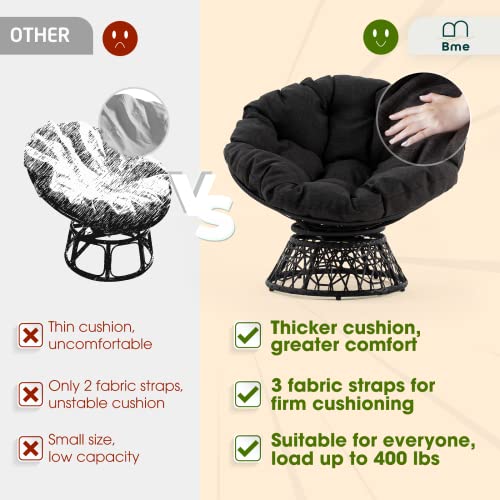 Bme 40" Papasan Swivel Chair