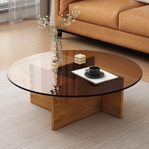 Round Glass Coffee Table 32"
