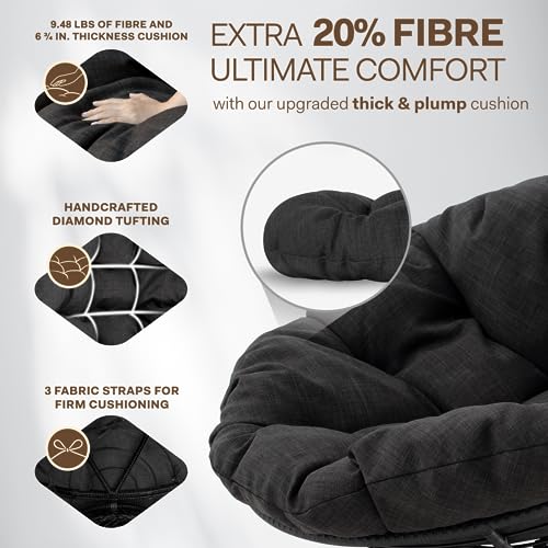 Bme 40" Papasan Swivel Chair