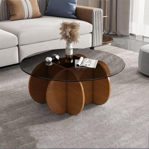 Round Glass Coffee Table 32"