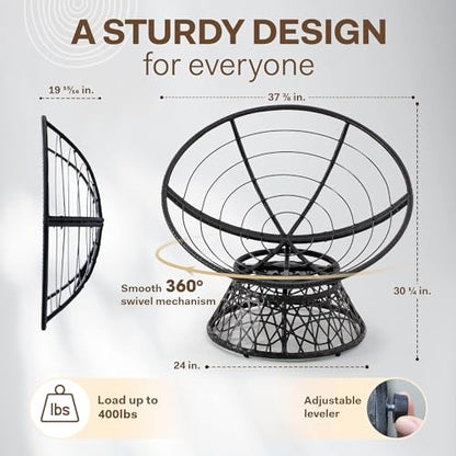 BME 40" Wicker Papasan Chair