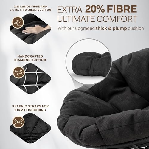 BME 40" Wicker Papasan Chair