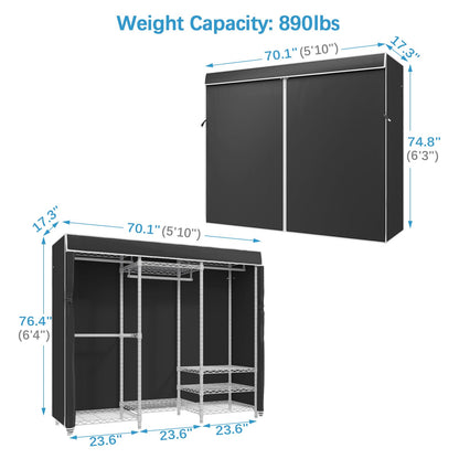 VIPEK V5C Heavy Duty Covered Clothes Rack