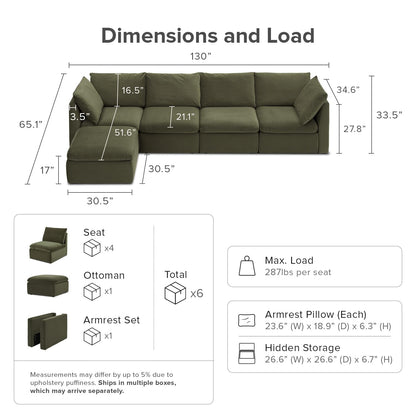 Mopio 6-Seater Modular Sofa Bed