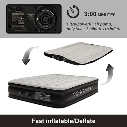 16" Queen Air Mattress with Built-In Pump