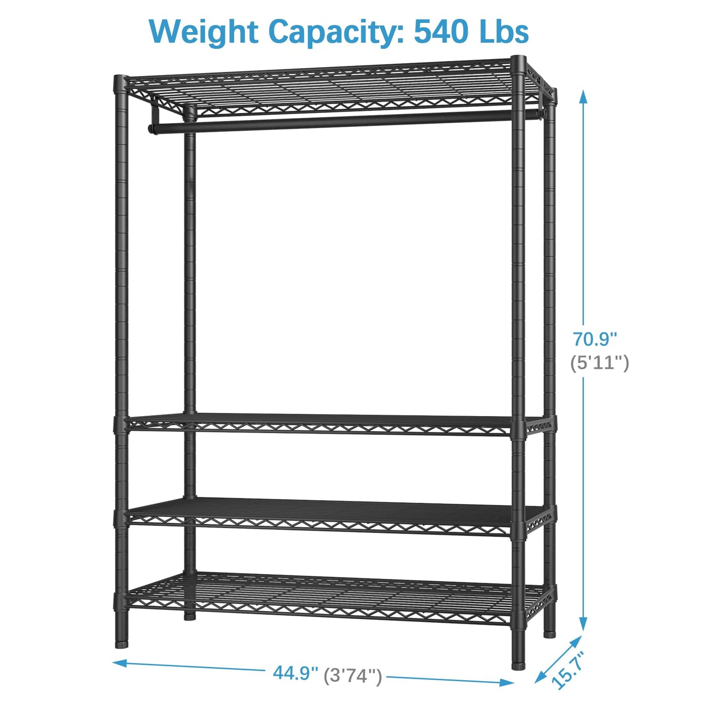 VIPEK V1 4-Tier Heavy Duty Garment Rack