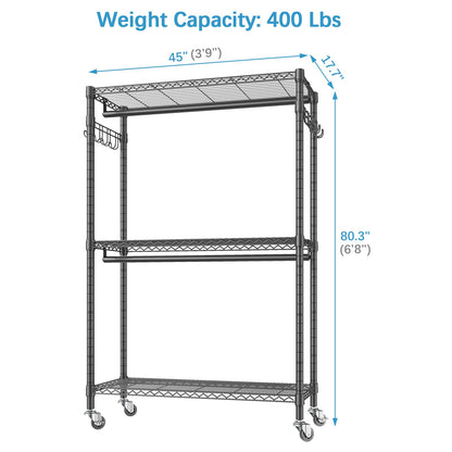 VIPEK R2 Rolling Clothes Rack with Wheels