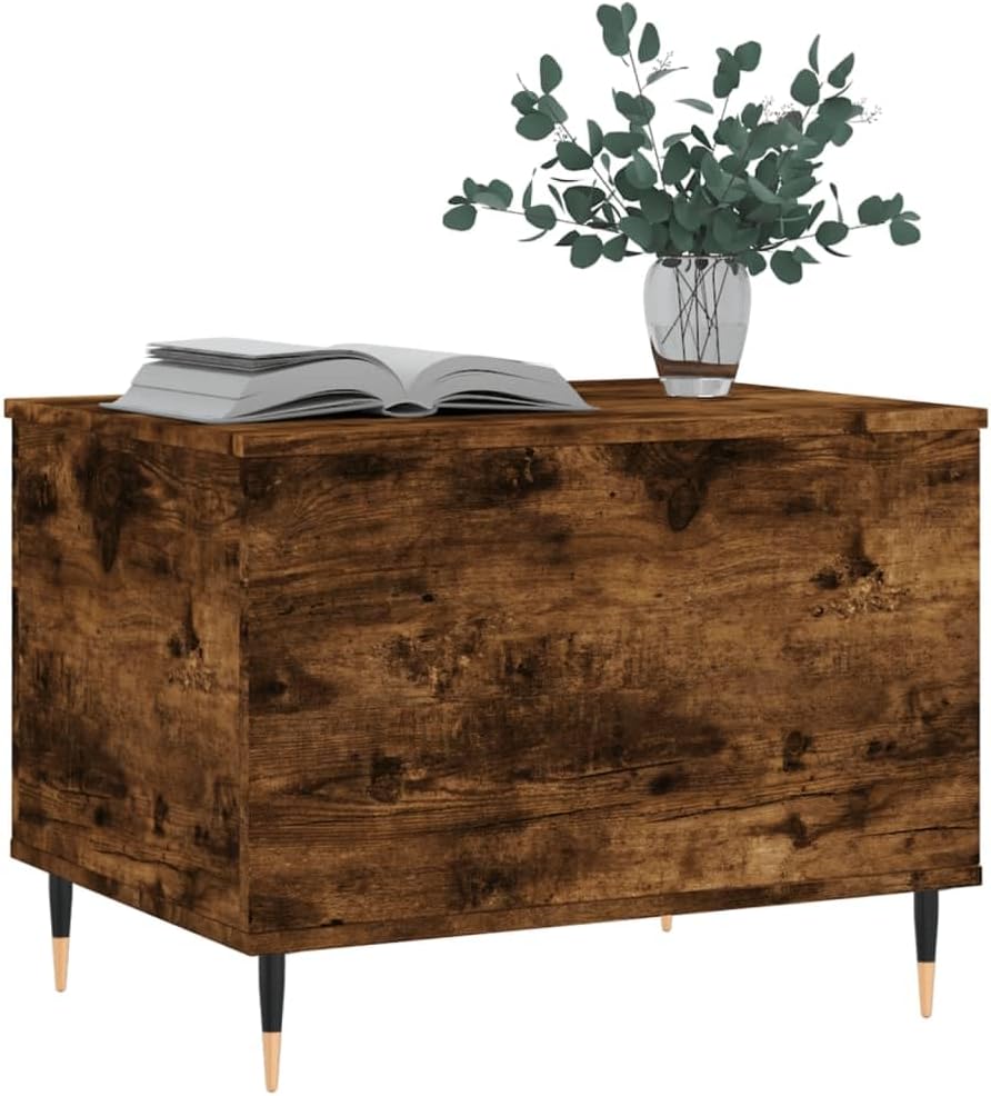 Black Wood & Metal Coffee Table