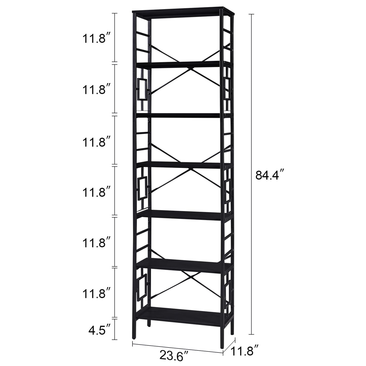 HOMISSUE 84" Metal Bookshelf