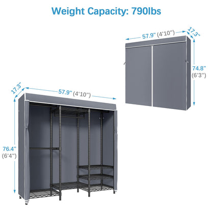 VIPEK V5C Heavy Duty Covered Clothes Rack
