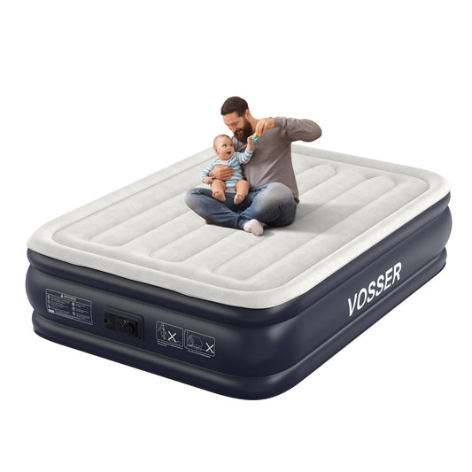 18" Full Air Mattress with Built-In Pump