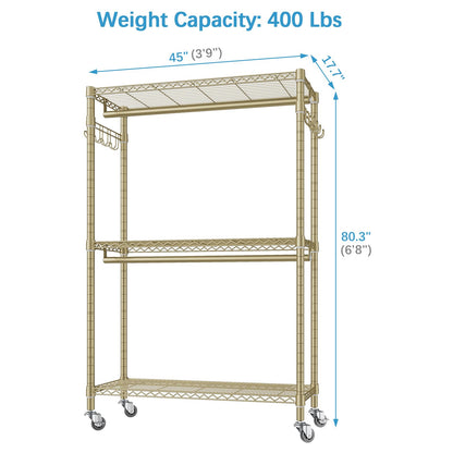 VIPEK R2 Rolling Clothes Rack with Wheels