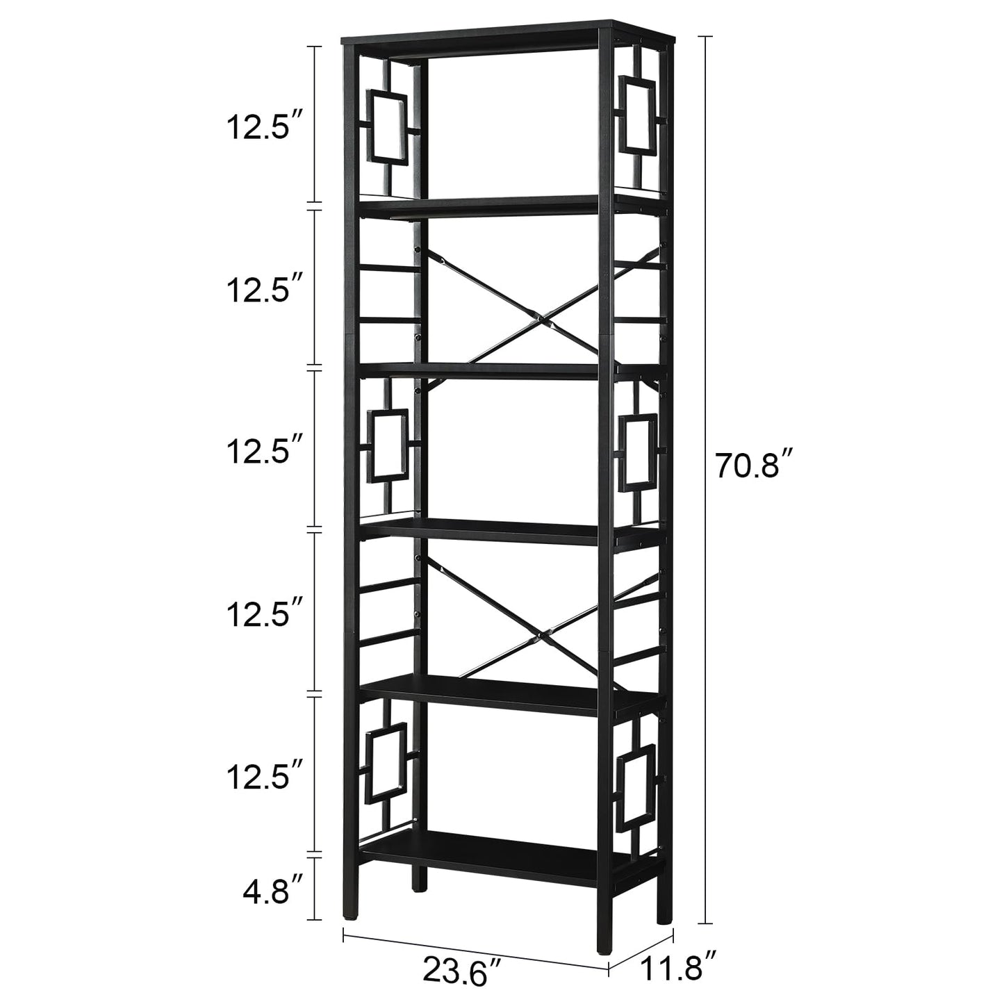 HOMISSUE 84" Metal Bookshelf