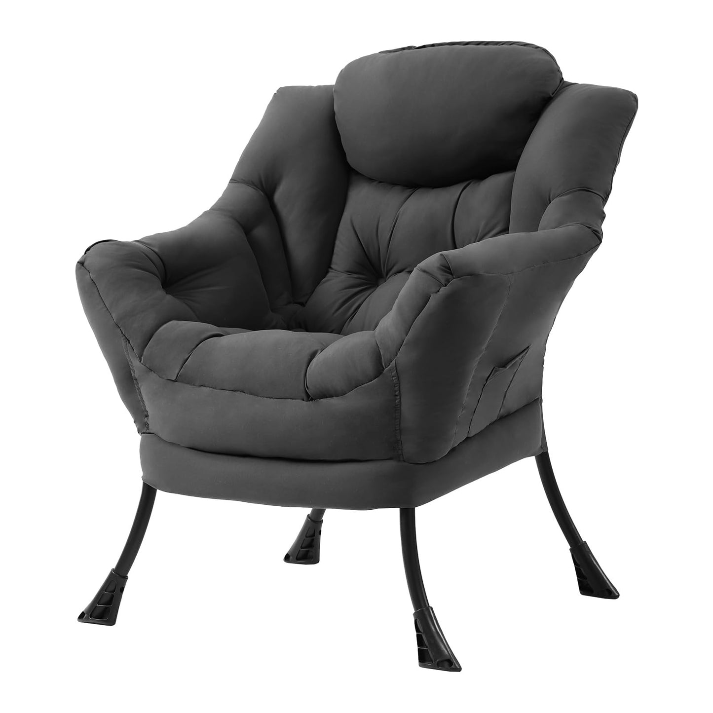 Tiita Velvet Lounge Chair with Ottoman