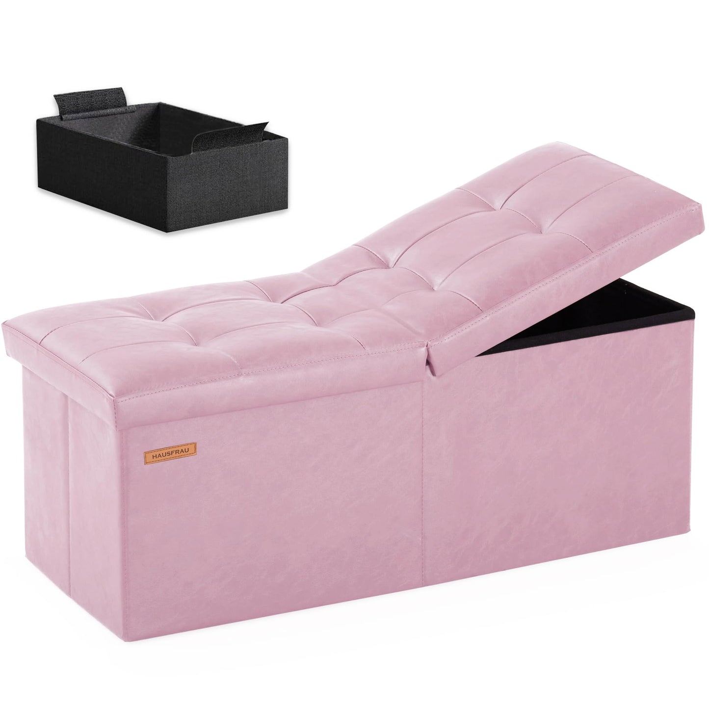 HAUSFRAU 31.5" Storage Ottoman Bench
