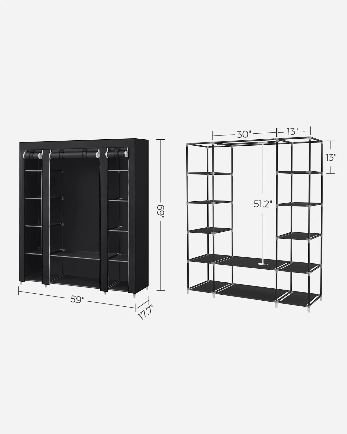 SONGMICS Portable Closet Wardrobe