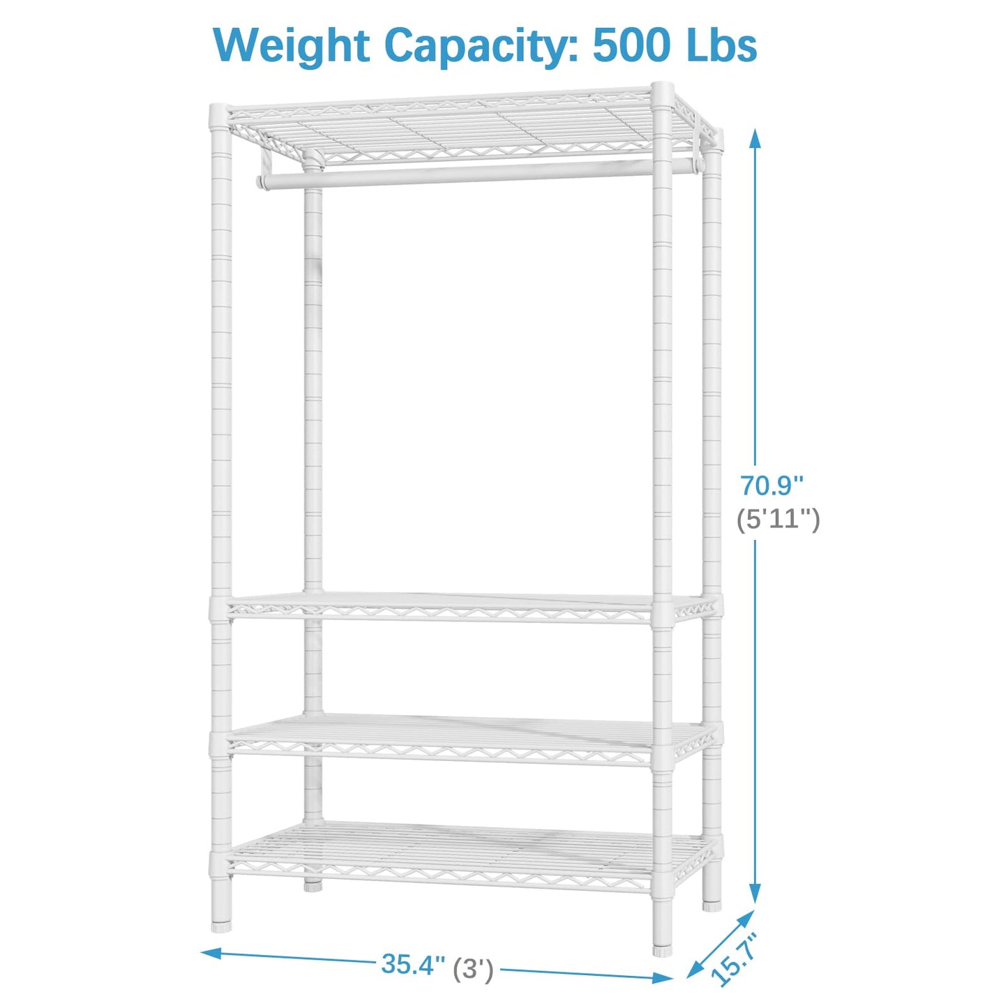 VIPEK V1 4-Tier Heavy Duty Garment Rack