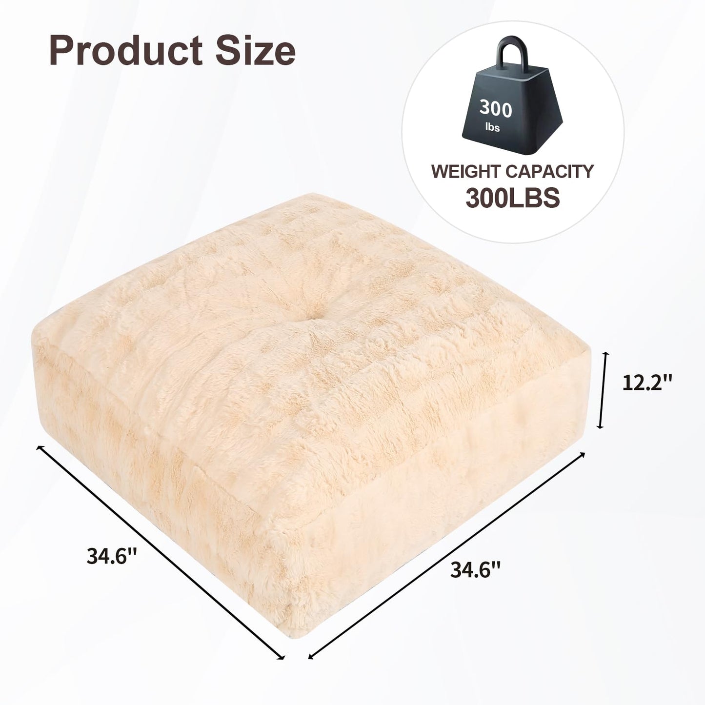 Comfy Floor Sofa Bean Bag Chair – Brown