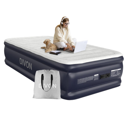 18" Queen Air Mattress with Built-In Pump