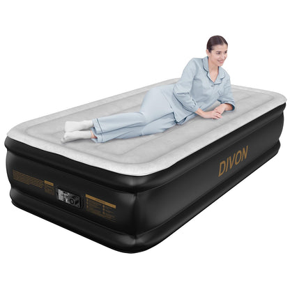 DIVON 18" Queen Air Mattress with Built-In Pump