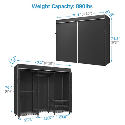 VIPEK V5C Heavy Duty Covered Clothes Rack