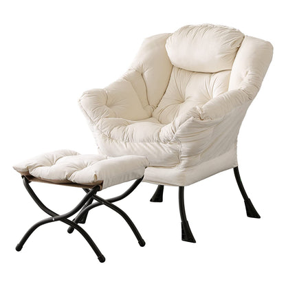 Tiita Velvet Lounge Chair with Ottoman